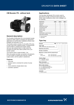 GRUNDFOS DATA SHEET