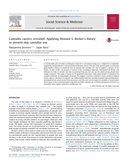 Cannabis careers revisited: Applying Howard S. Becker`s theory