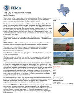 The City of Rio Bravo Focuses on Mitigation