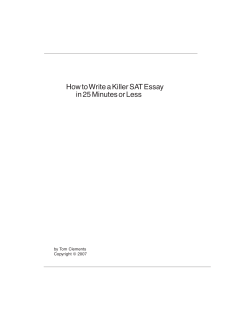 How to Write a Killer SAT Essay in 25 Minutes or Less