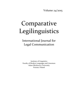 comerativ str 1-7 - Comparative Legilinguistics