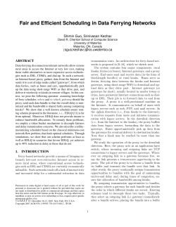 Fair and Efficient Scheduling in Data Ferrying Networks