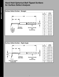 Hand Held Spherical Ball-Tipped Scribers for Surface Defect Analysis