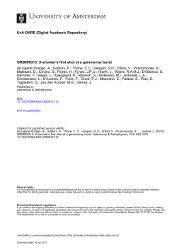 GRB090313: X-shooter`s first shot at a gamma-ray - UvA-DARE