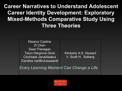 Career Narratives to Understand Adolescent Career Identity