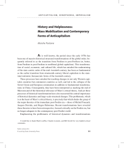 Moishe Postone, "History and Helplessness: Mass Mobilization and
