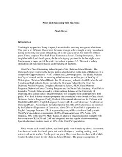Proof and Reasoning with Fractions Linda Bacon Introduction