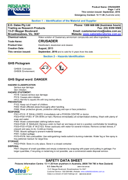 Crusader - Oates Laboratories