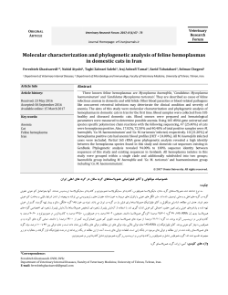 Molecular characterization and phylogenetic analysis of feline