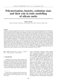 Polymerisation, basicity, oxidation state and their role in ionic