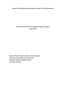 Review of existing resources designed to assist first-time self