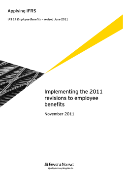 Implementing the 2011 revisions to employee benefits