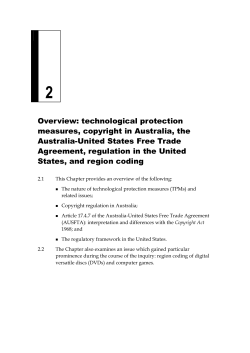 Chapter 2 Overview: technological protection measures, copyright in