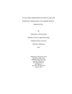 EVALUATING DIMENSIONS OF MENTAL HEALTH COURTS BY