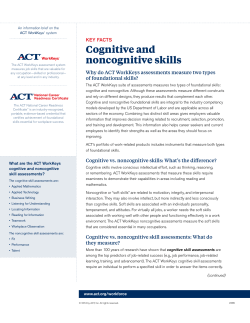 Cognitive and noncognitive skills