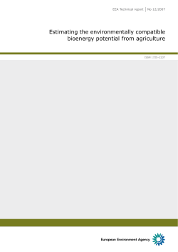Estimating the environmentally compatible bioenergy potential from