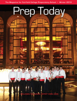 the Magazine for Fairfield college preparatory School