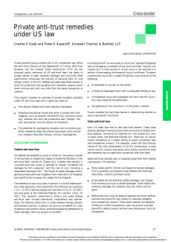 Private anti-trust remedies.fm