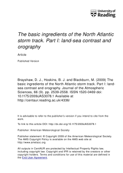 The Basic Ingredients of the North Atlantic Storm Track. Part I: Land