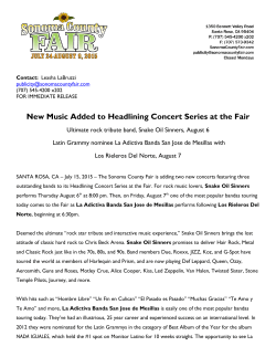 New Music Added to Headlining Concert Series at the Fair