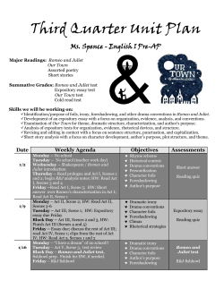 Third Quarter Unit Plan