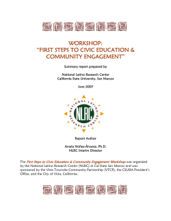 Civic Engagement Workshop Report
