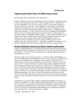 Capturing the Real Value of Offshoring in Asia