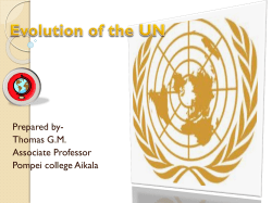 Evolution of the UN