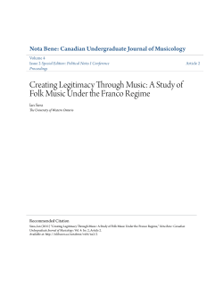 A Study of Folk Music Under the Franco Regime
