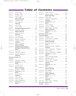Table of Contents - Phoenix Learning Resources