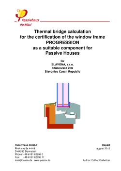 Thermal bridge calculation for the certification of the window frame