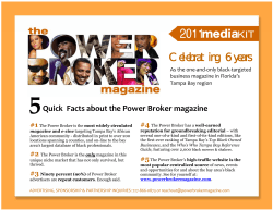 Celebrating 6 years - The Power Broker Magazine