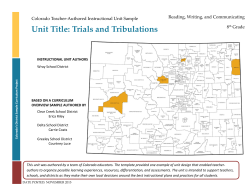 Unit Title: Trials and Tribulations