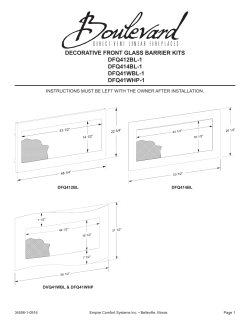 Boulevard Direct-Vent Linear Decorative Front Glass Barrier Kit