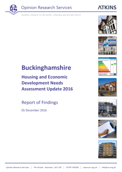 Buckinghamshire Housing and Economic Development Needs