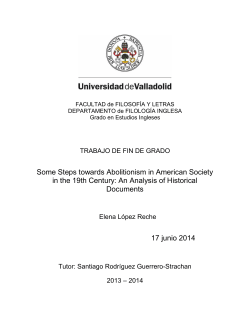 An Analysis of Historical Documents 17 junio 2014