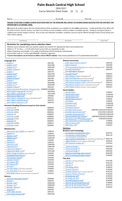 Palm Beach Central High School - The School District of Palm