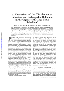 A Comparison of the Distribution of Potassium and Exchangeable