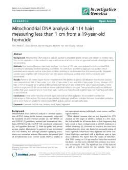 Mitochondrial DNA analysis of 114 hairs measuring less than 1 cm