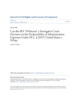 Can the IRS "Whiteout" a Surrogate`s Court Decision on the