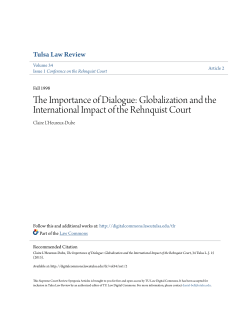 The Importance of Dialogue: Globalization and the International