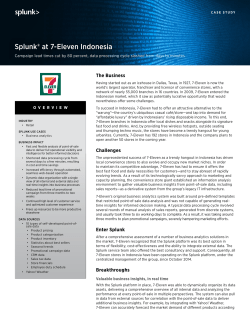 Splunk&reg; at 7-Eleven Indonesia