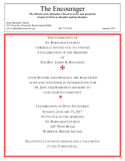 January 2017 - St. Barnabas, Warwick