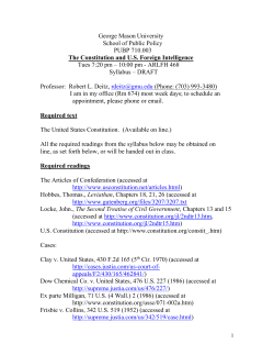PUBP 710-003 - Schar School of Policy and Government