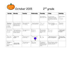 October 2015 2nd grade