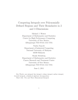 Computing Integrals over Polynomially Defined Regions and Their