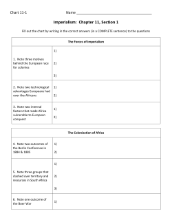 Imperialism: Chapter 11, Section 1