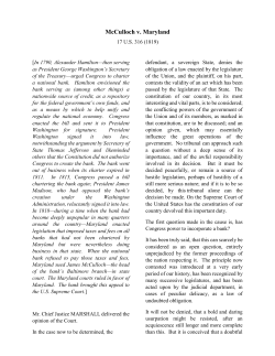 McCulloch v. Maryland