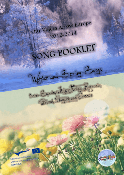 Song Booklet - Our Voices Across Europe