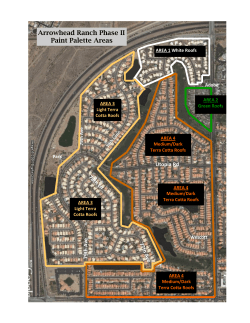 Arrowhead Ranch Phase II Paint Palette Areas